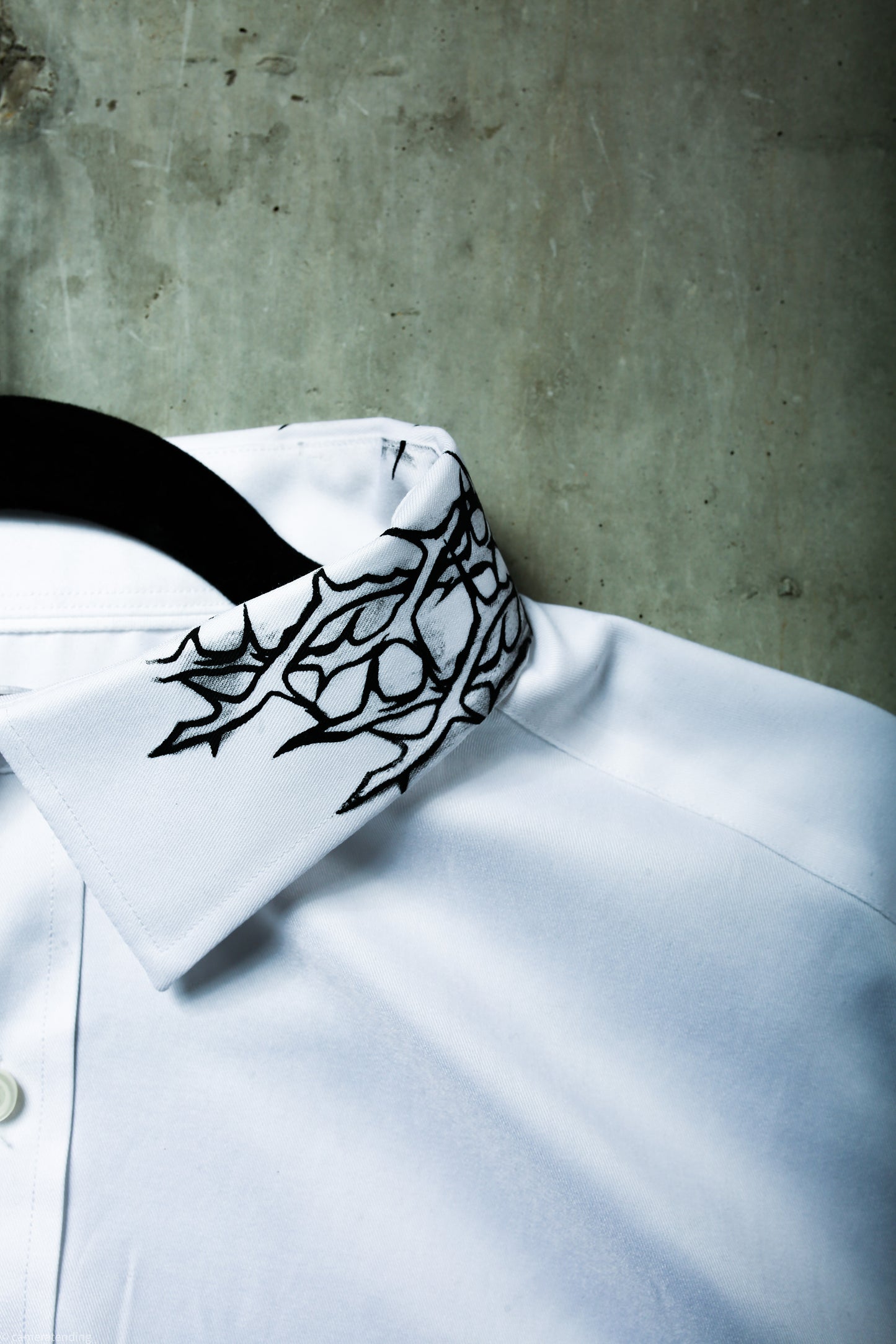 Death Moth Jesus - Painted Vintage Dress Shirt